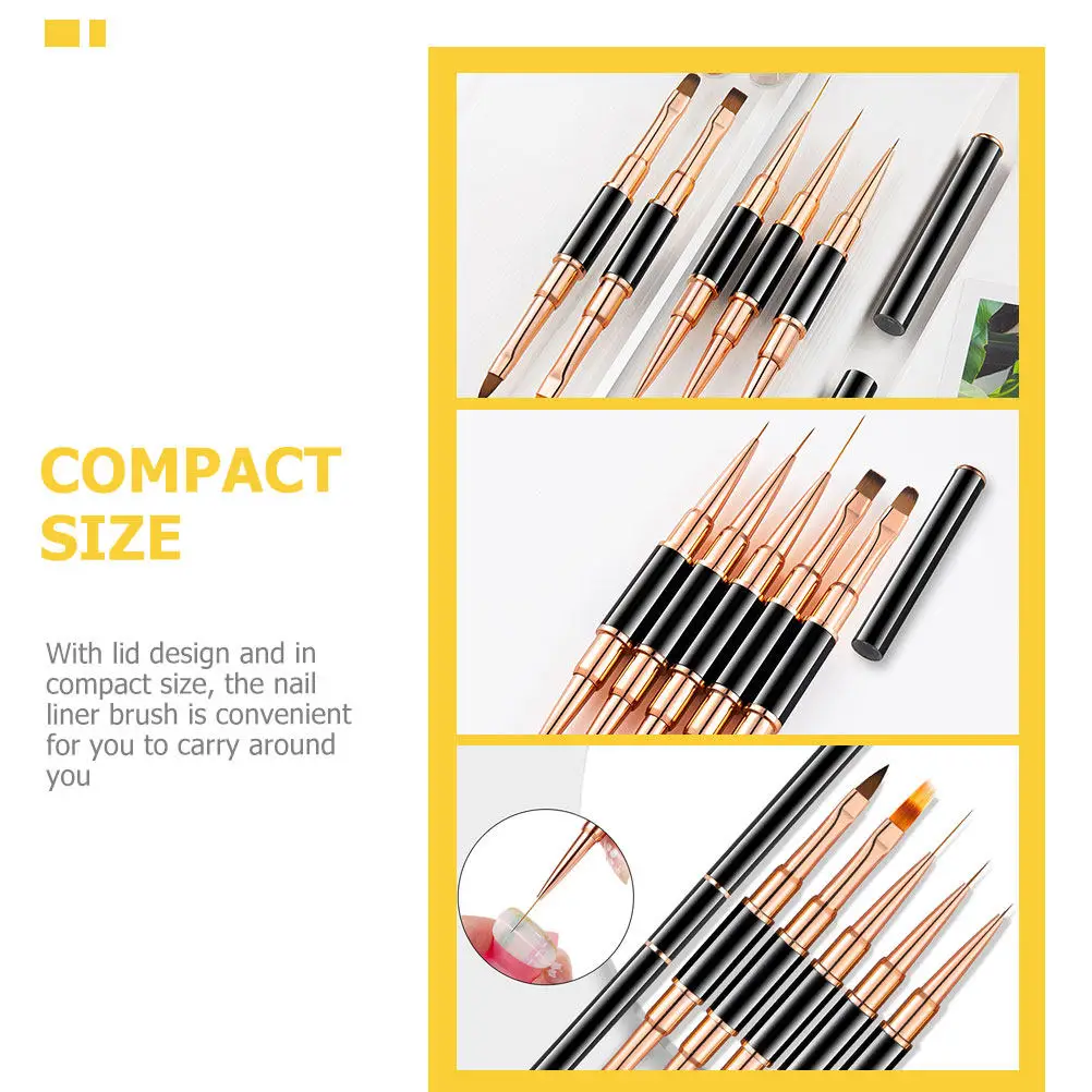 5Pcs Nail Art Liner Brush Set Fine Point Drawing Pens for Easy Nail Coloring Stylish Manicure DIY Tools Portable Design
5Pcs Nail Art Liner Brush Set Fine Point Drawing Pens for Easy Nail Coloring Stylish Manicure DIY Tools Portable Design