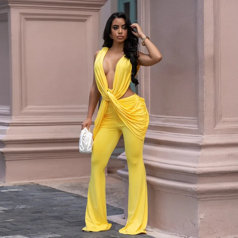 KEXU Women's Sexy Backless Solid Color High Waist Slim Bodycon Jumpsuit Casual Party Romper
KEXU Women's Sexy Backless Solid Color High Waist Slim Bodycon Jumpsuit Casual Party Romper