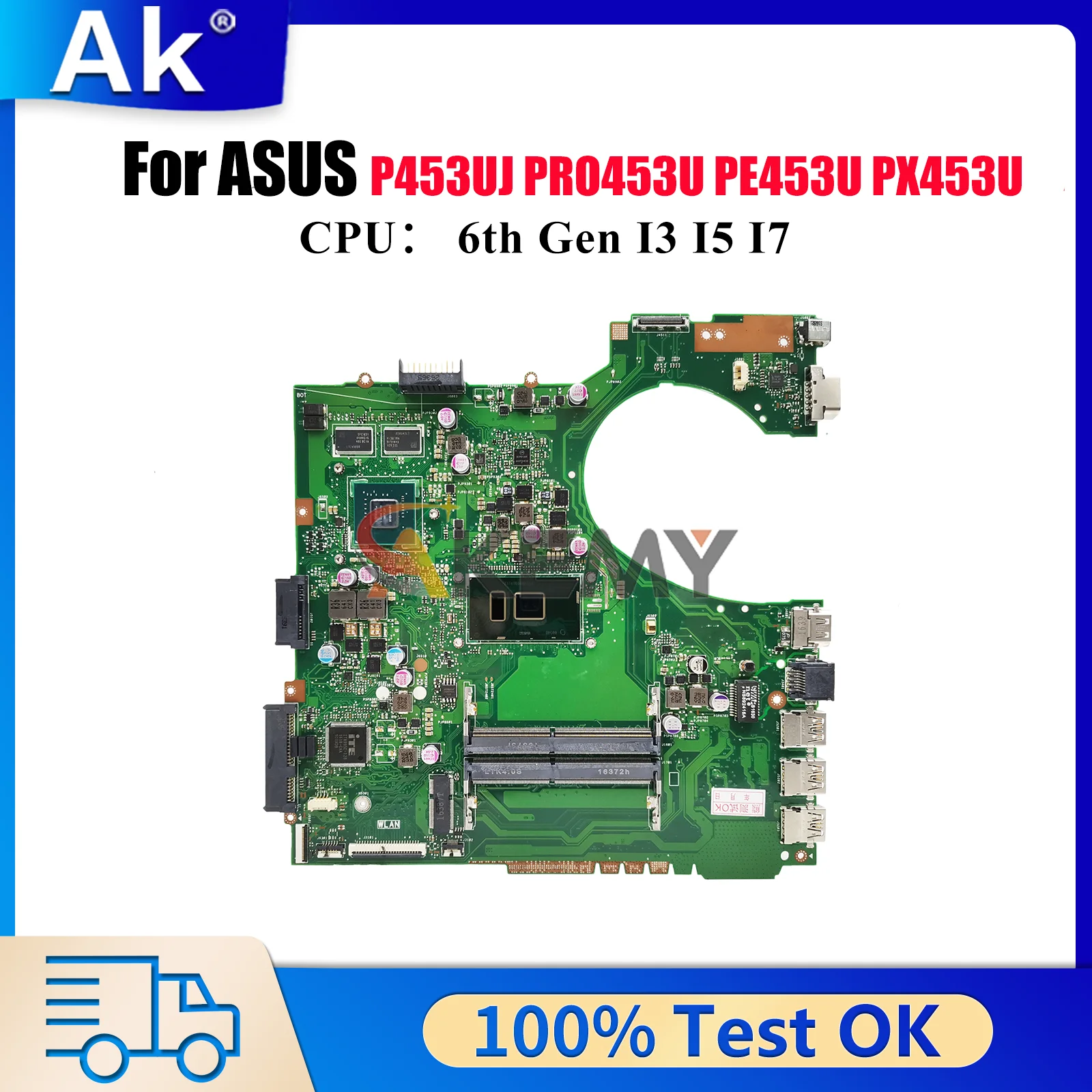 P453UJ Laptop Motherboard For ASUS ProArt P453UJ PRO453U PE453U PX453U P453U Notebook Mainboard With I3 I5 I7 CPU 100% tests OK
P453UJ Laptop Motherboard For ASUS ProArt P453UJ PRO453U PE453U PX453U P453U Notebook Mainboard With I3 I5 I7 CPU 100% tests OK