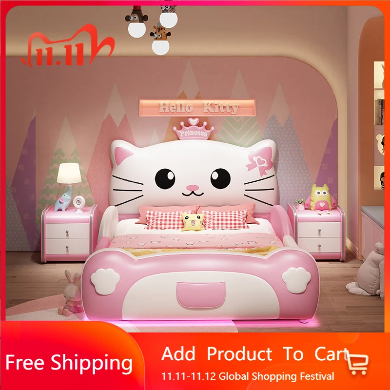 European Girls Luxury Double Bed Modern Soft Design Loft Single Children Beds Frames Baby Organizer Creative Trendy Furniture
European Girls Luxury Double Bed Modern Soft Design Loft Single Children Beds Frames Baby Organizer Creative Trendy Furniture