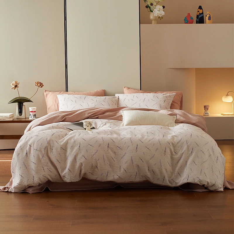 Four-piece set of pure cotton double-layer yarn
Four-piece set of pure cotton double-layer yarn