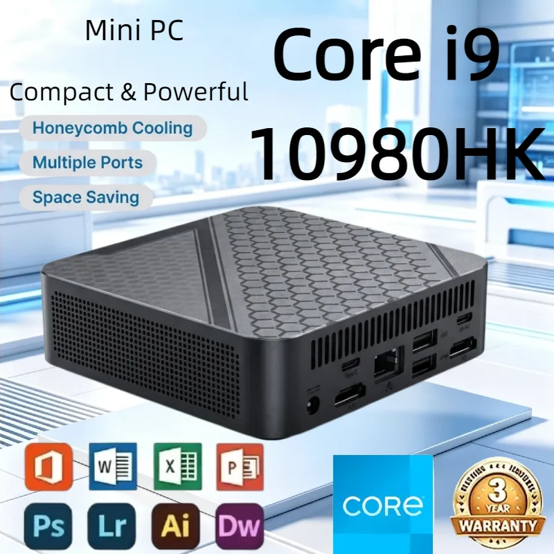 New Mini PC Intel i9 10980HK High-Performance Portable USB 3.0 16GB RAM Wi-Fi6 DDR4 high-frequency memory
New Mini PC Intel i9 10980HK High-Performance Portable USB 3.0 16GB RAM Wi-Fi6 DDR4 high-frequency memory