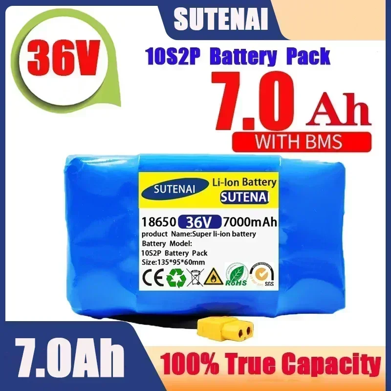 SU 36V Rechargeable Li-ion Battery Pack 12000mAh 12Ah Lithium Ion Cell For Electric Self Balance Scooter Hoverboard Unicycle
SU 36V Rechargeable Li-ion Battery Pack 12000mAh 12Ah Lithium Ion Cell For Electric Self Balance Scooter Hoverboard Unicycle