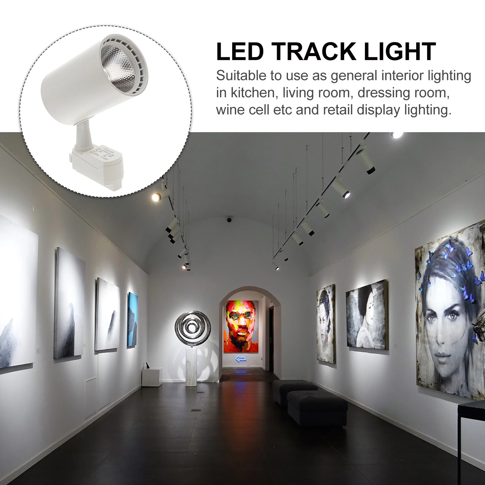 20W Led Track Light Cob Lamp Ceiling Spotlight Wall Mounted For Clothing Store Retail Display Art Exhibition Aluminum Adjustable
20W Led Track Light Cob Lamp Ceiling Spotlight Wall Mounted For Clothing Store Retail Display Art Exhibition Aluminum Adjustable