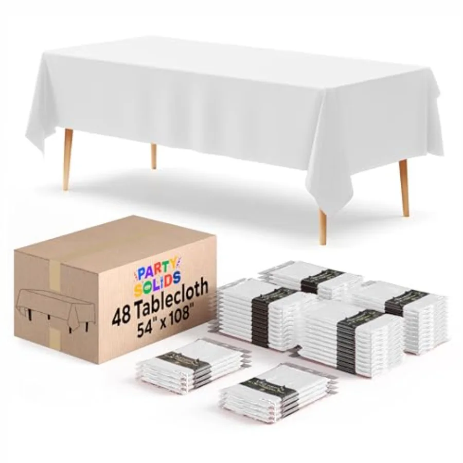 Tablecloths for Tables 48 Pack Plastic Table Cloth Disposable Table Cloths Tablecloth Plastic Tablecloths Rectangular for Party
Tablecloths for Tables 48 Pack Plastic Table Cloth Disposable Table Cloths Tablecloth Plastic Tablecloths Rectangular for Party