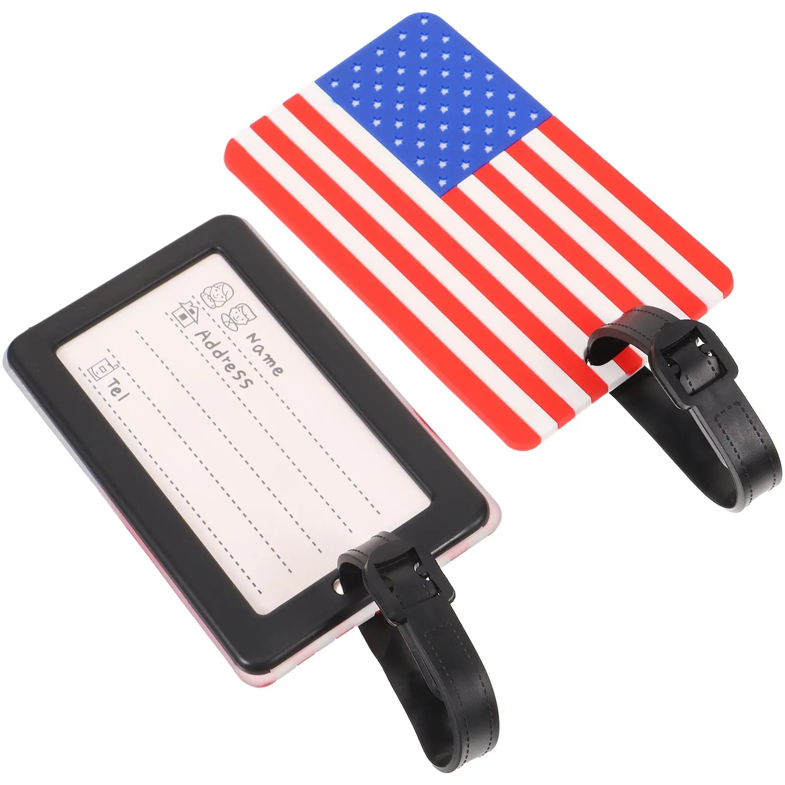 2pcs Luggage Tag Flag Design Bright Color PVC Material Suitcase Tags Travel Bags Checked Labels Work Card Holder
2pcs Luggage Tag Flag Design Bright Color PVC Material Suitcase Tags Travel Bags Checked Labels Work Card Holder