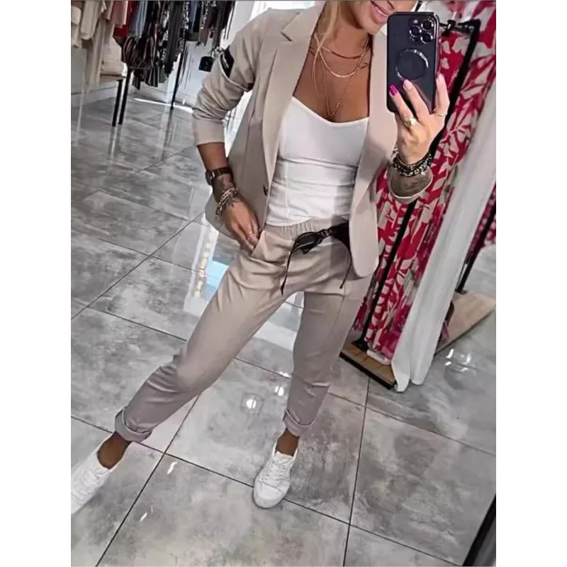 2025 New Fashion Suits Women's Autumn Elegant Button Long Sleeve Casual Pants 2 Piece Set Female Solid OBear House 002
2025 New Fashion Suits Women's Autumn Elegant Button Long Sleeve Casual Pants 2 Piece Set Female Solid OBear House 002