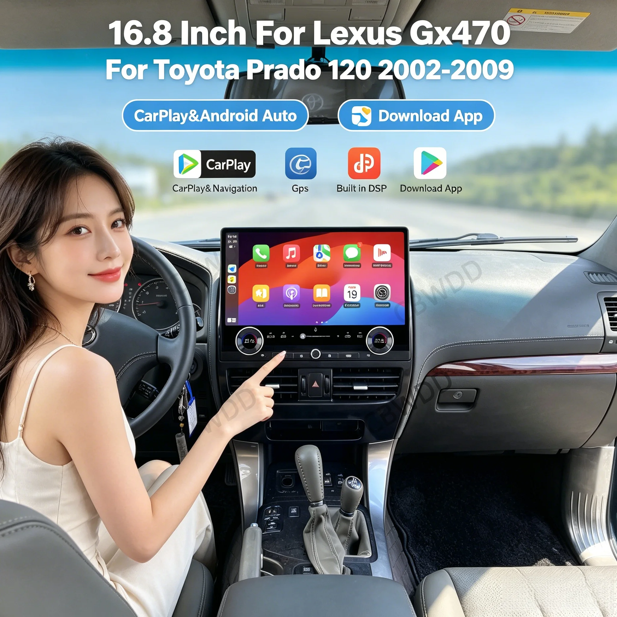 16.8" For Lexus Gx470 For Toyota Prado 120 2002 2003 2004 2005 2006 2007 2008 2009 Android 14 Car Radio Touch Screen Carplay
16.8" For Lexus Gx470 For Toyota Prado 120 2002 2003 2004 2005 2006 2007 2008 2009 Android 14 Car Radio Touch Screen Carplay