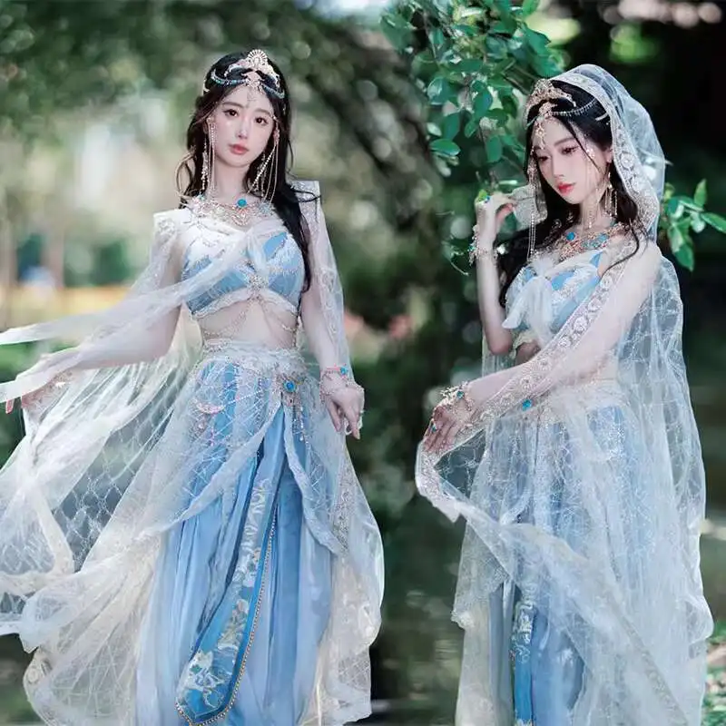 Новый карнавальный костюм Fiesta на Хэллоуин, косплей XIshuangbanna, улучшение Hanfu, танцовщица в западном регионе, Dunhuang Flying Apsaras Hanfu
Новый карнавальный костюм Fiesta на Хэллоуин, косплей XIshuangbanna, улучшение Hanfu, танцовщица в западном регионе, Dunhuang Flying Apsaras Hanfu