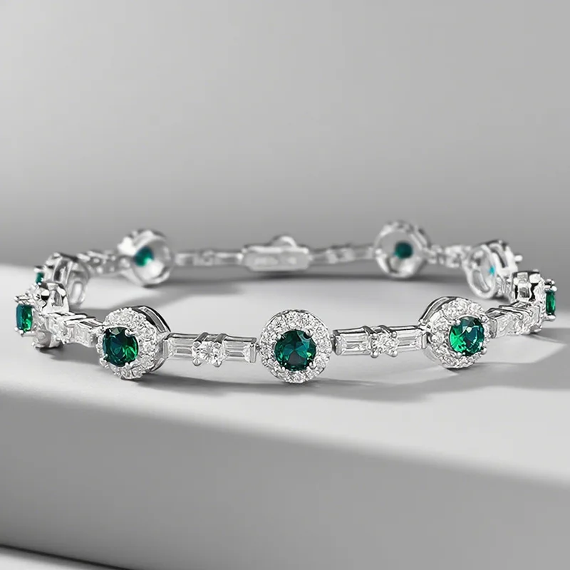 Luxury white gold solid platinum PT950 green elf fairy full diamond bracelet for women daily classic fashion OL
Luxury white gold solid platinum PT950 green elf fairy full diamond bracelet for women daily classic fashion OL
