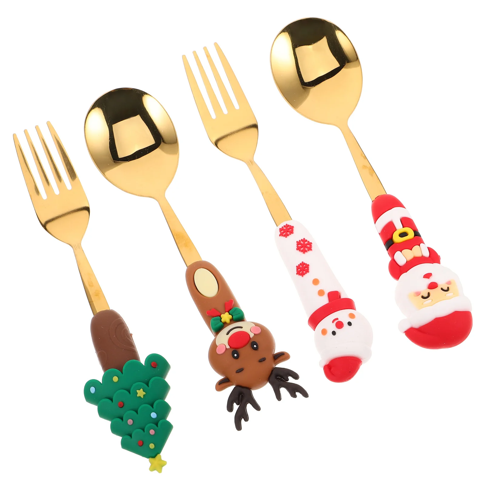 4Pcs Stainless Steel Christmas Tableware Set Dessert Spoons Forks Festive Santa Xmas Tree Design Ideal for Holiday Gatherings
4Pcs Stainless Steel Christmas Tableware Set Dessert Spoons Forks Festive Santa Xmas Tree Design Ideal for Holiday Gatherings