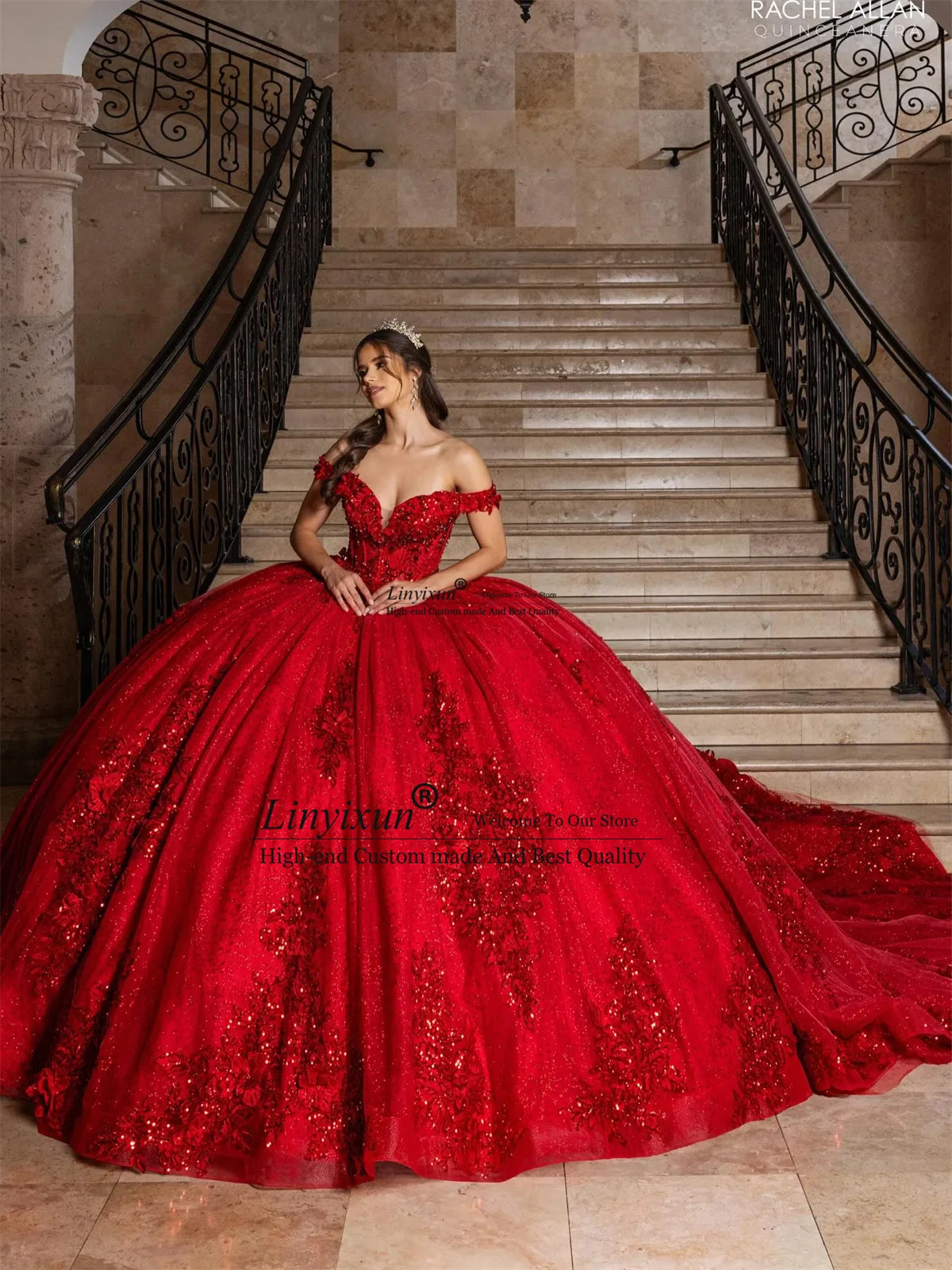 Mexican Lace Applique Sequins Quinceanera Dresses Customized Princess Birthday Sweet 16 Gowns Ball Gown vestidos de 15 XV años
Mexican Lace Applique Sequins Quinceanera Dresses Customized Princess Birthday Sweet 16 Gowns Ball Gown vestidos de 15 XV años
