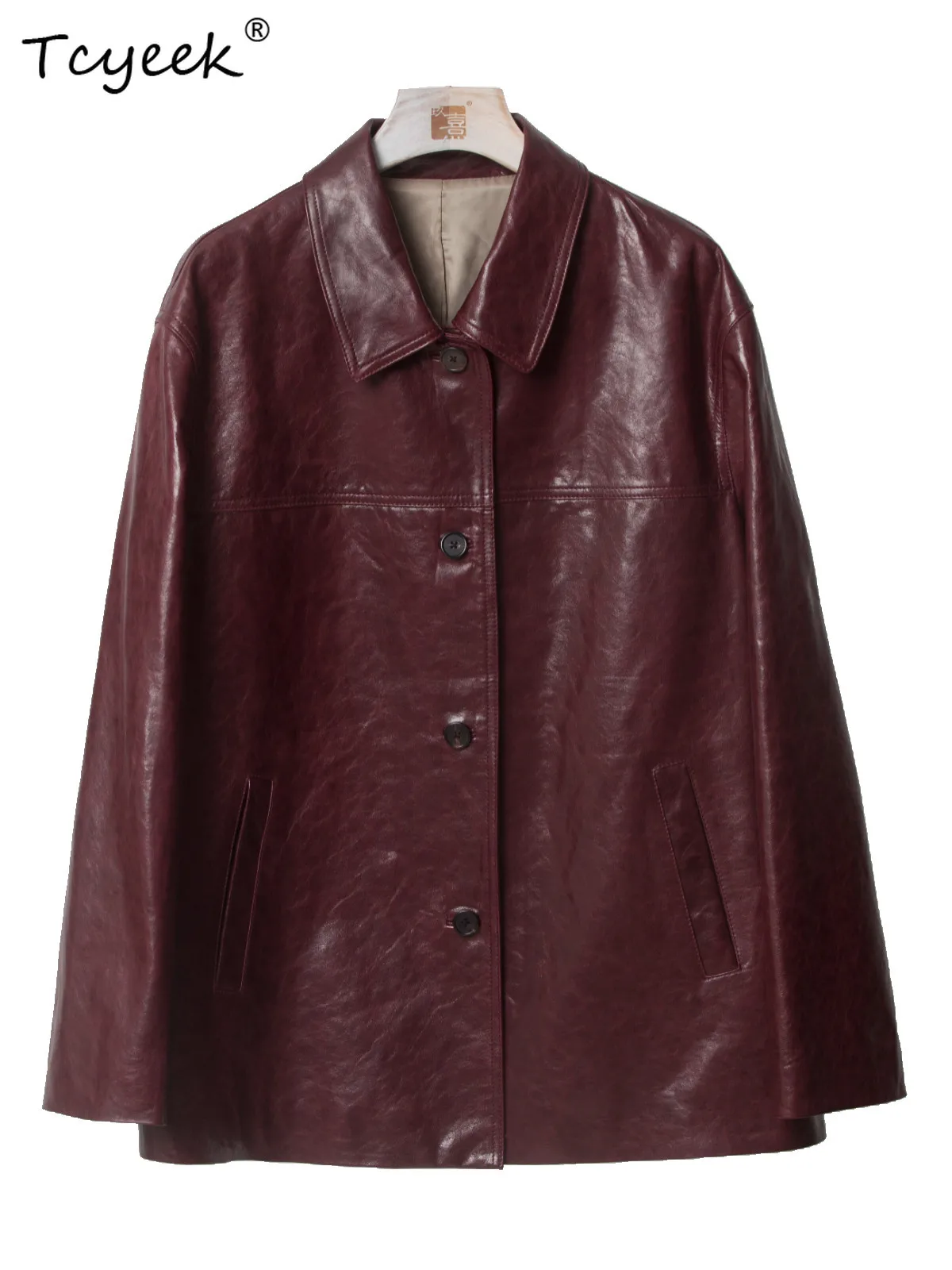 Tcyeek Real Leather Jacket Woman Autumn Clothes Natural Sheepskin Coats Streetwear Women Fashion Loose Fit Casaco Feminino
Tcyeek Real Leather Jacket Woman Autumn Clothes Natural Sheepskin Coats Streetwear Women Fashion Loose Fit Casaco Feminino