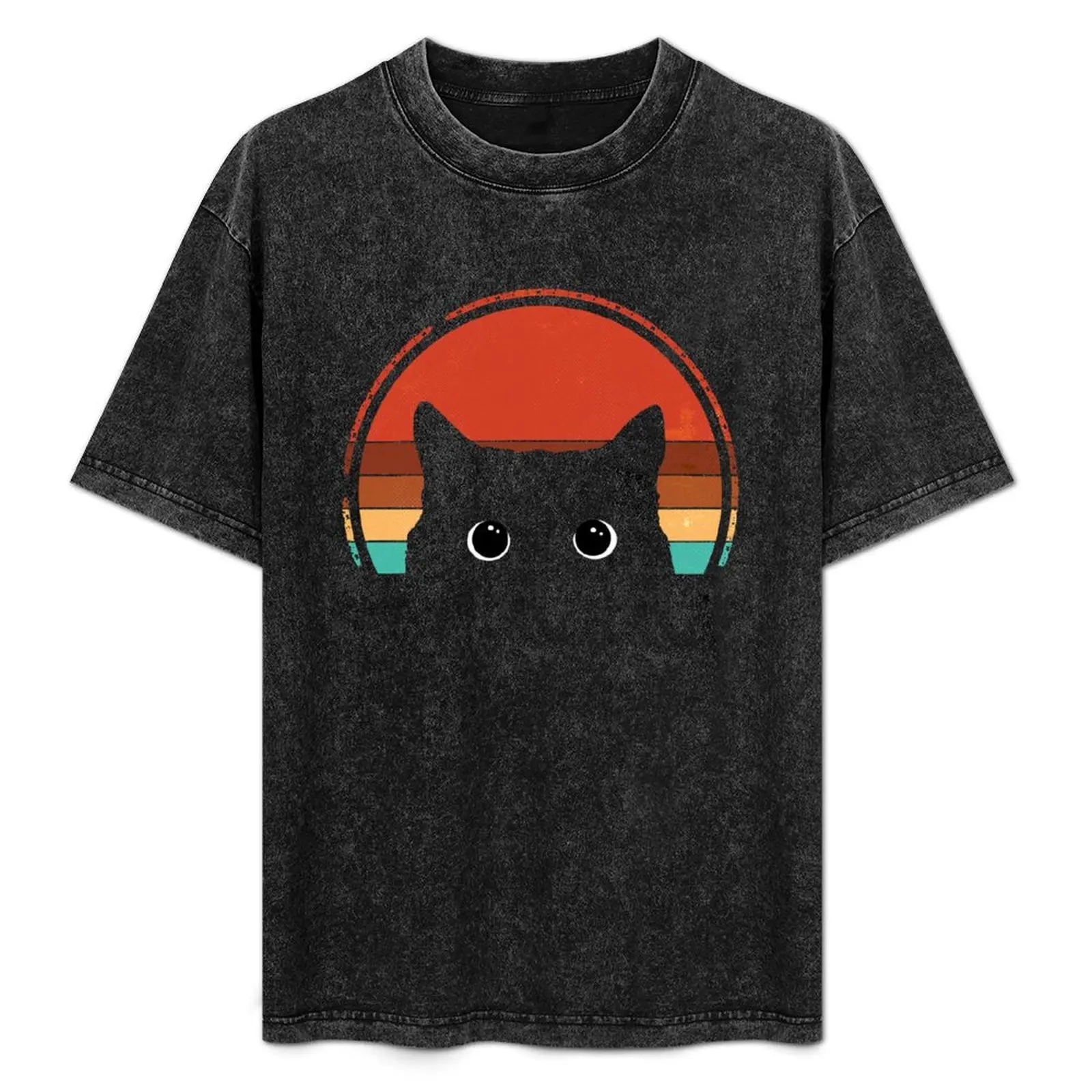 Black Cat Peeking Sunset Vintage T-Shirt Lightweight Basic Short Sleeve Shirt
Black Cat Peeking Sunset Vintage T-Shirt Lightweight Basic Short Sleeve Shirt
