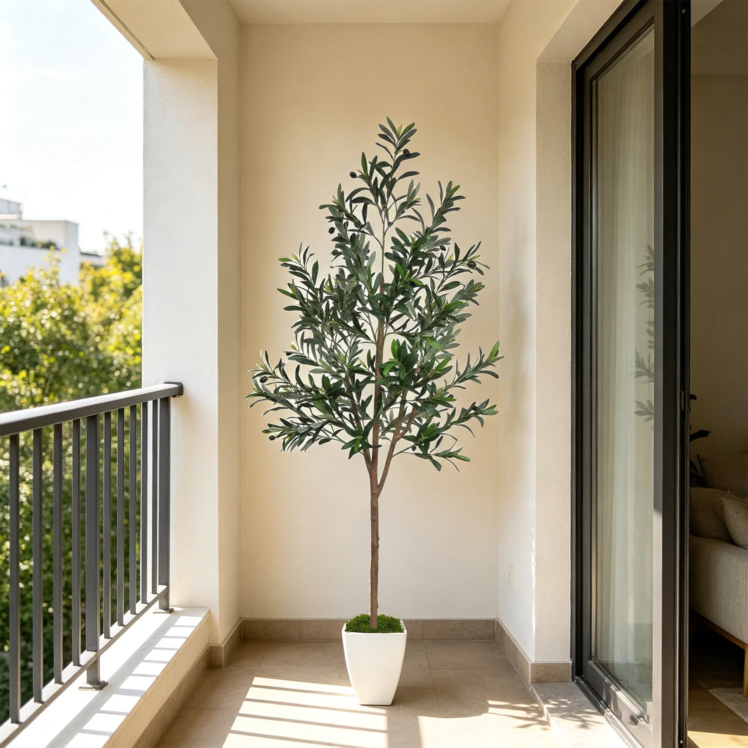 5.2-5.9ft Artificial Olive Tree Faux Plant for Realistic green leaves Ornament Home Indoor outdoor Living Room Decoration
5.2-5.9ft Artificial Olive Tree Faux Plant for Realistic green leaves Ornament Home Indoor outdoor Living Room Decoration