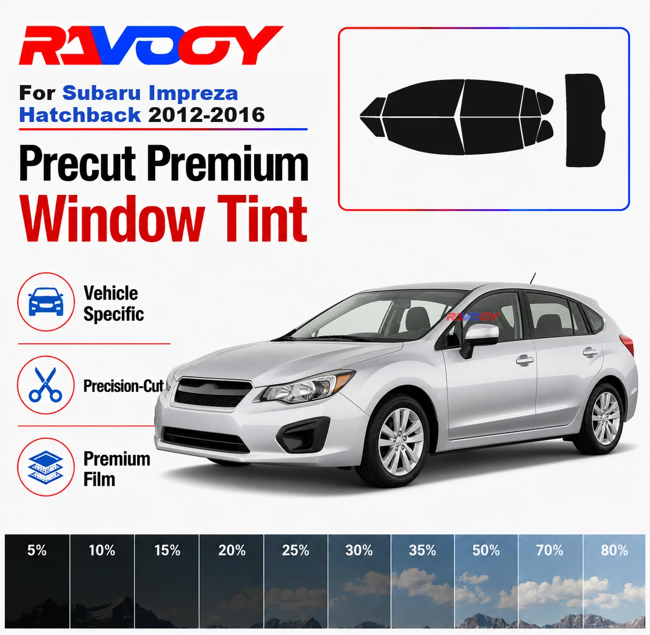 Premium Precut Window Tint Kit Front Rear Windows Rear Windshield For Subaru Impreza Hatch 2012-2016 Car Solar Nano Ceramic Film
Premium Precut Window Tint Kit Front Rear Windows Rear Windshield For Subaru Impreza Hatch 2012-2016 Car Solar Nano Ceramic Film