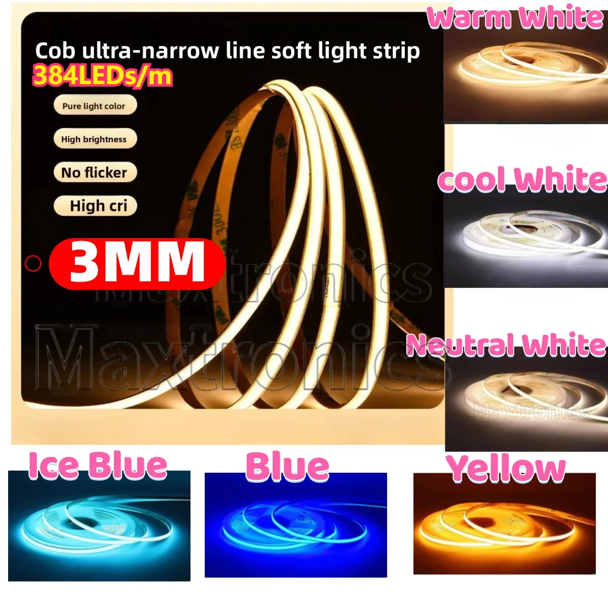384 светодиода/м, 5 метров, ультратонкая, 3 мм, красочная светодиодная лента COB, светло-синяя/желтая/белая для светодиодной ленты постоянного тока 12/24 В, домашний декор автомобиля, высокая плотность
384 светодиода/м, 5 метров, ультратонкая, 3 мм, красочная светодиодная лента COB, светло-синяя/желтая/белая для светодиодной ленты постоянного тока 12/24 В, домашний декор автомобиля, высокая плотность