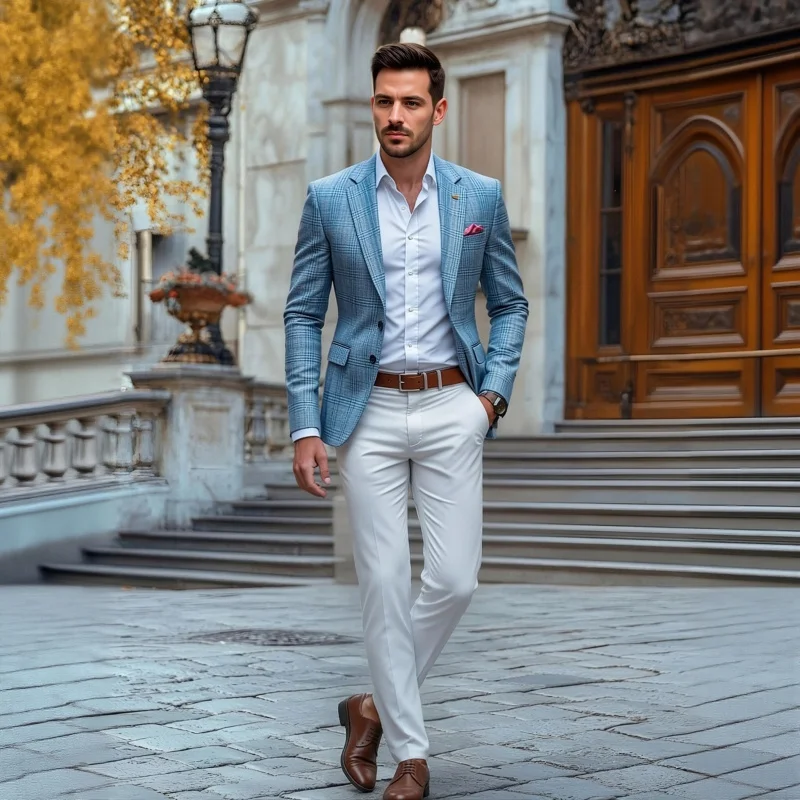 OPEODLY Men Custom Tailored Slim Fit Three Piece Tuxedo Suit for Wedding Business Formal Blazer Vest & Pants
OPEODLY Men Custom Tailored Slim Fit Three Piece Tuxedo Suit for Wedding Business Formal Blazer Vest & Pants