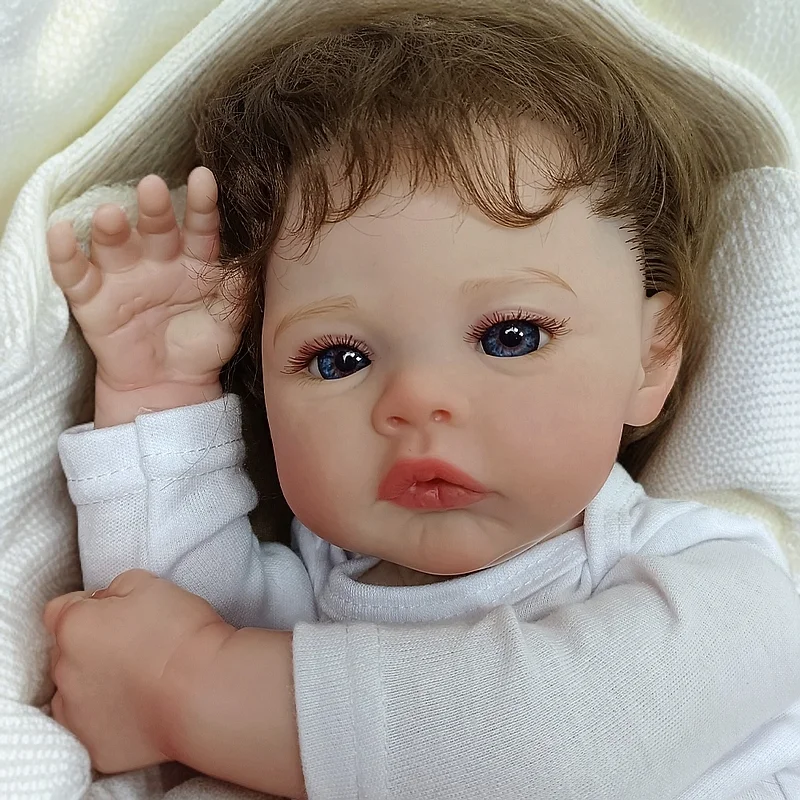 18-inch Vinyl Reborn Doll | Exquisite Blue Eyes, Handmade Hair Transplant & Realistic Features/Skin | Adjustable Limbs
18-inch Vinyl Reborn Doll | Exquisite Blue Eyes, Handmade Hair Transplant & Realistic Features/Skin | Adjustable Limbs