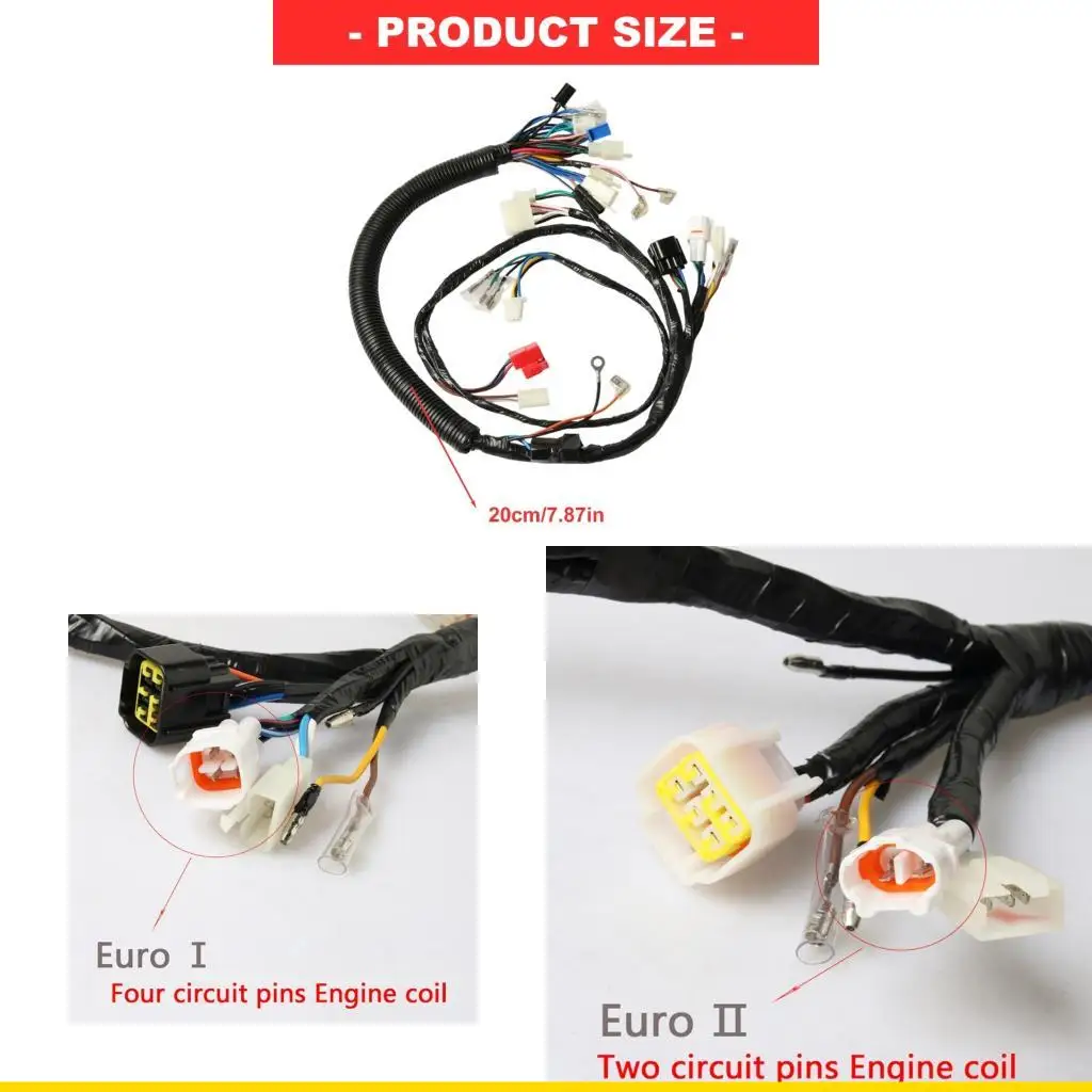 SZCH Full Motorcycle Wiring Harness Line Replacement Socket Cord Assembly for YBR125
SZCH Full Motorcycle Wiring Harness Line Replacement Socket Cord Assembly for YBR125
