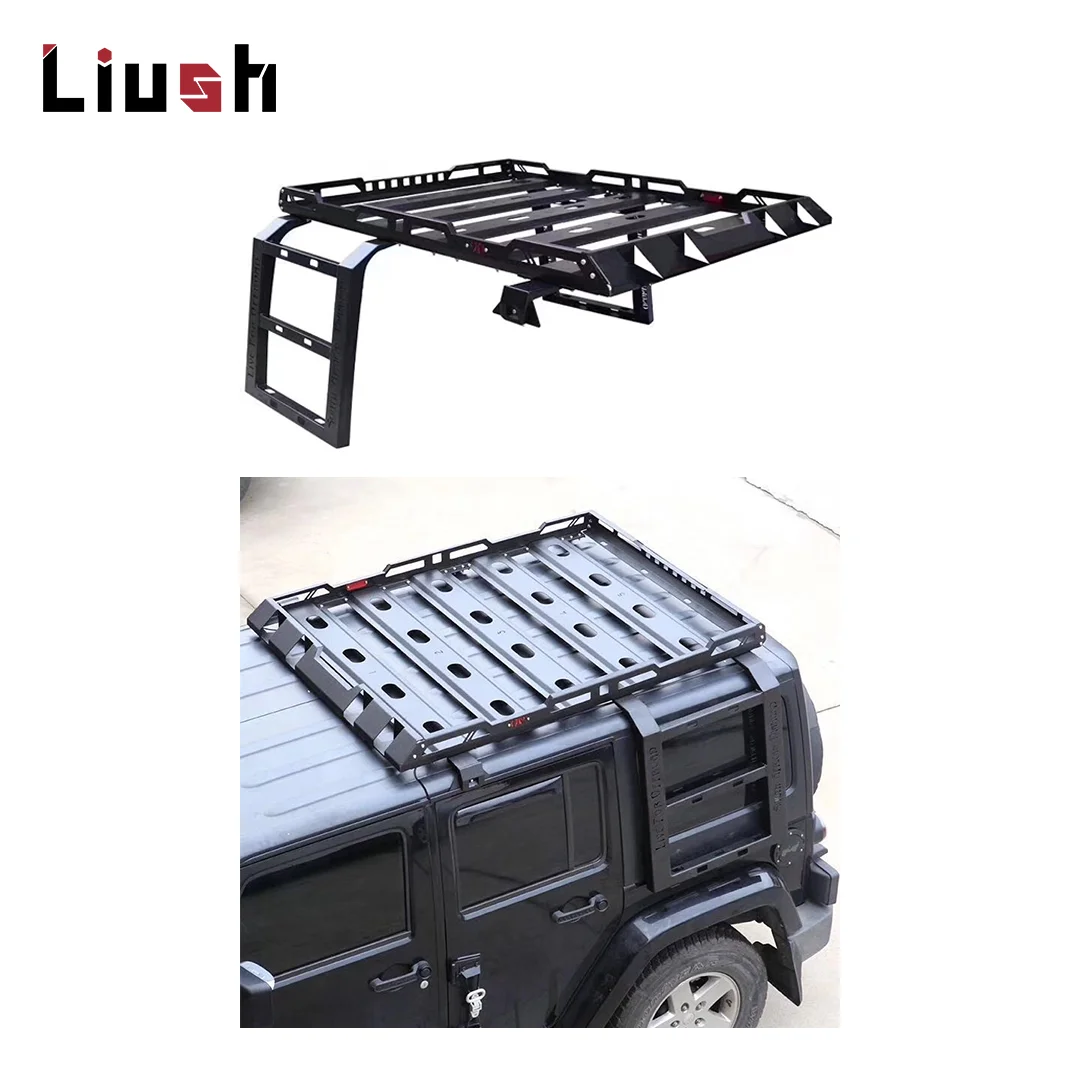 Liush SUV Accessory Car Platform Roof Rack For Jeep Wrangler JL JK 2018+ With Side Ladder Aluminum Alloy Manganese Steel
Liush SUV Accessory Car Platform Roof Rack For Jeep Wrangler JL JK 2018+ With Side Ladder Aluminum Alloy Manganese Steel