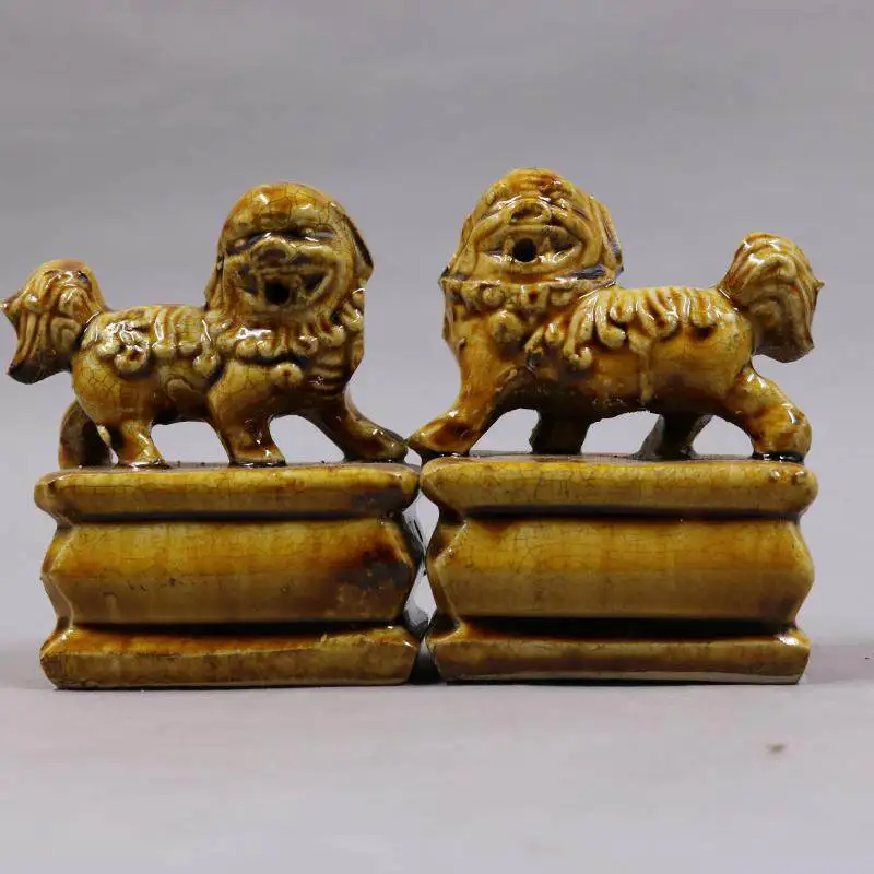 Antique ceramics yellow glazed carving lion Statue home living rooms offices desktop decoration folk collections handicrafts
Antique ceramics yellow glazed carving lion Statue home living rooms offices desktop decoration folk collections handicrafts