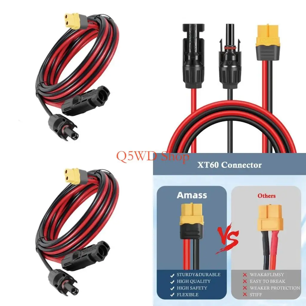 Q5WD Solars Panel Connectors Cable 14AWG Tinned Coppers Wire With PVC Insulation
Q5WD Solars Panel Connectors Cable 14AWG Tinned Coppers Wire With PVC Insulation