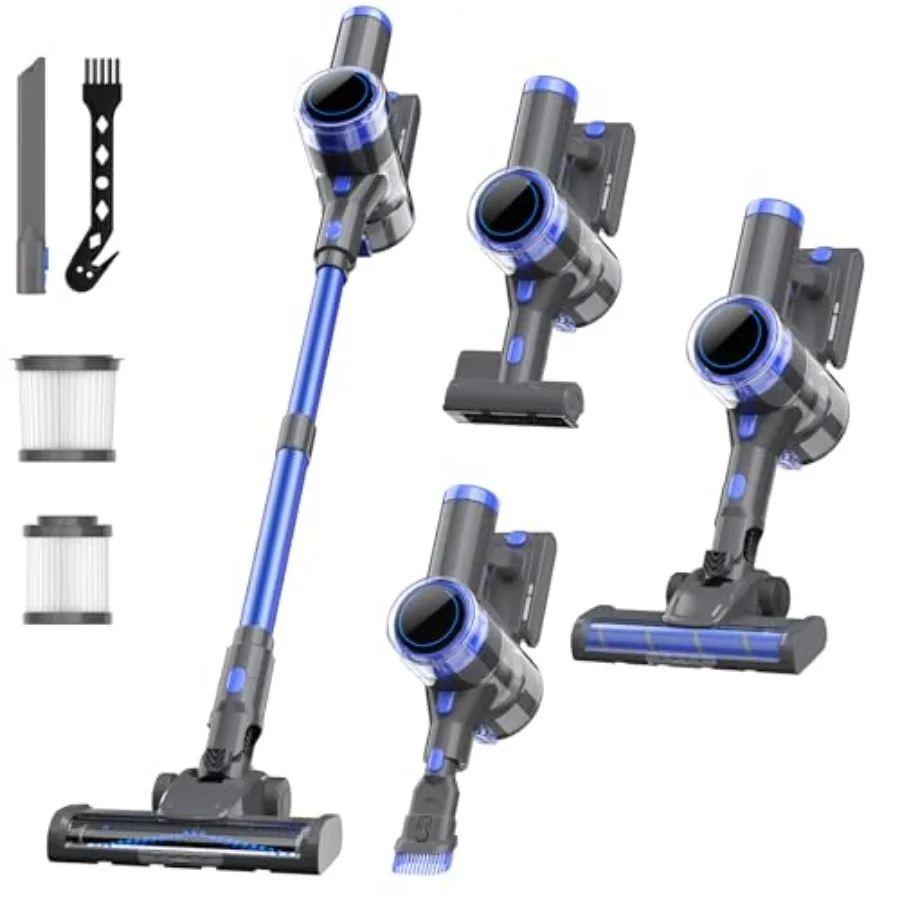 Cordless Vacuum Cleaner, 10 in 1 Powerful Suction Lightweight Vacuum Cleaner for Home, 45Mins Detachable Battery with LED Displ
Cordless Vacuum Cleaner, 10 in 1 Powerful Suction Lightweight Vacuum Cleaner for Home, 45Mins Detachable Battery with LED Displ