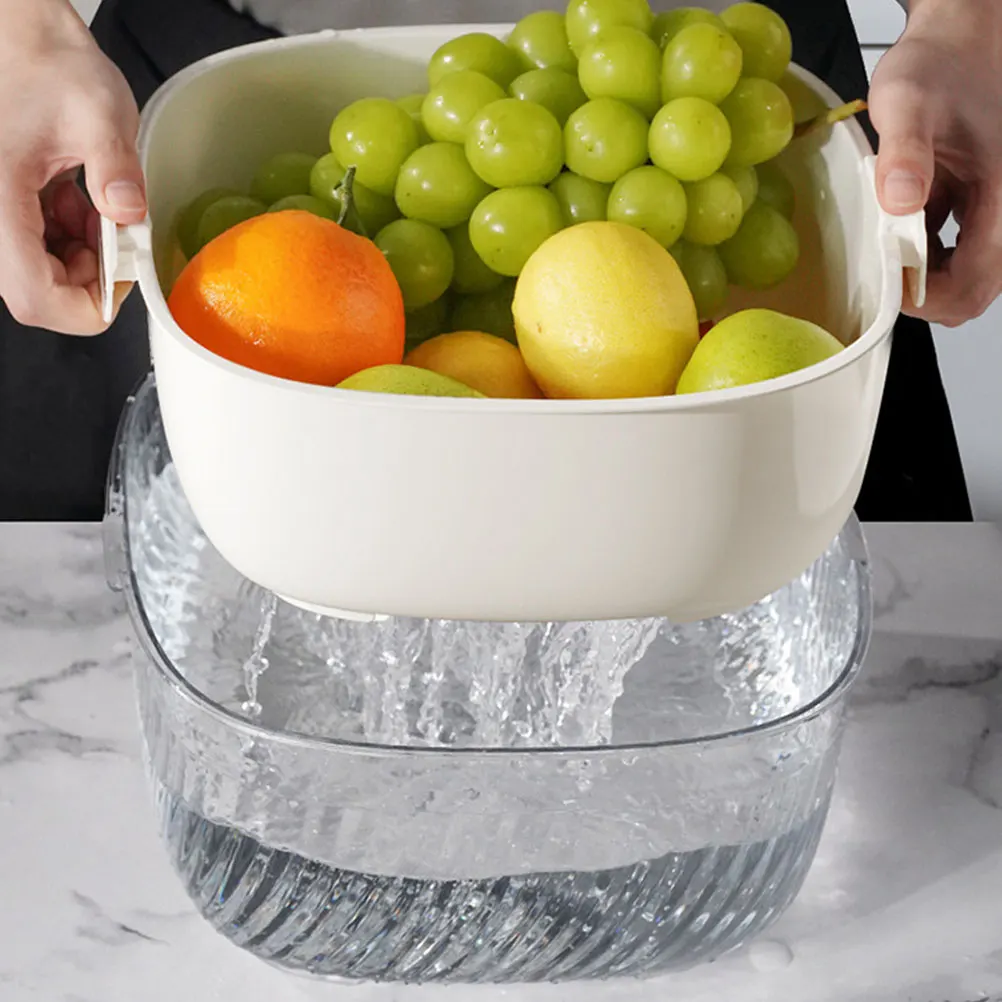 Cream White Medium Double Layer Vegetable Washing Basket Foldable Fruit Strainer Drainage Storage Kitchen Accessory Large
Cream White Medium Double Layer Vegetable Washing Basket Foldable Fruit Strainer Drainage Storage Kitchen Accessory Large