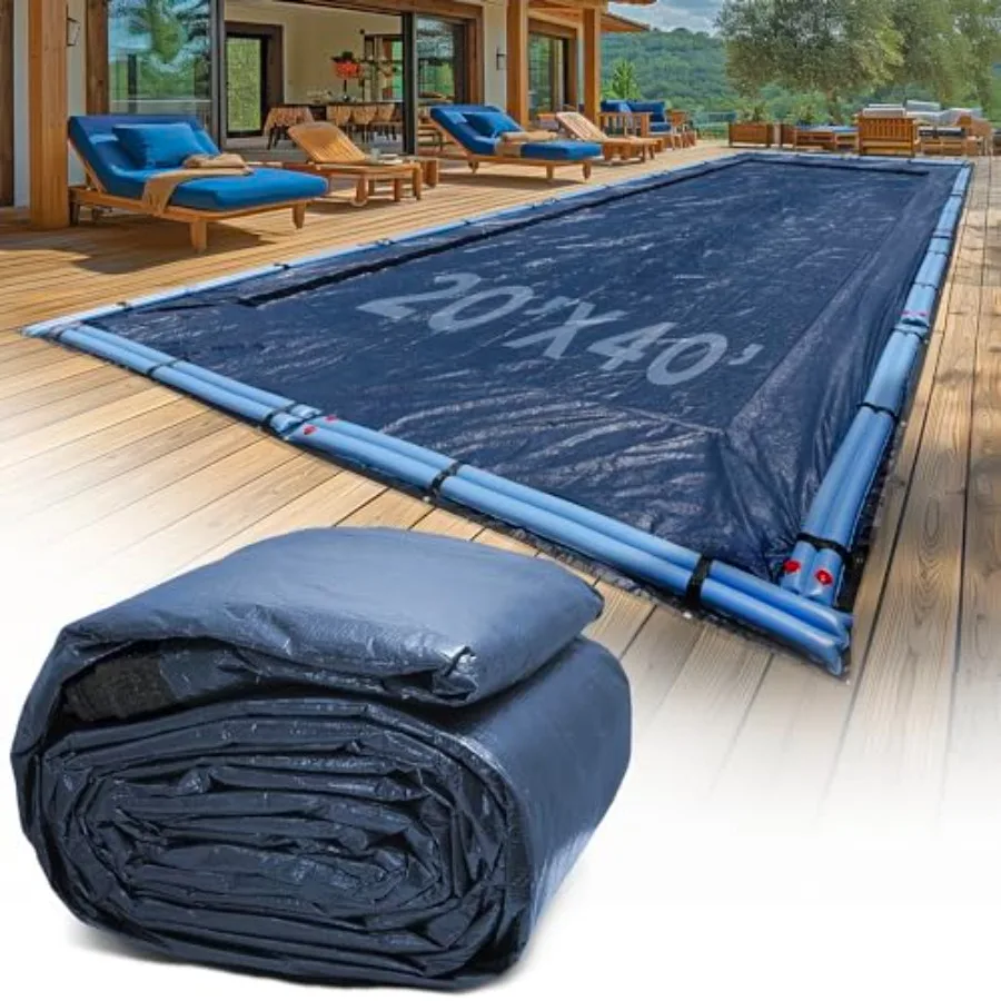 20-Ft x 40-Ft Inground Pool Winter Cover for Rectangle Pools Navy Blue, Extra Thick Cold and UV-Resistant Material, Durable Des
20-Ft x 40-Ft Inground Pool Winter Cover for Rectangle Pools Navy Blue, Extra Thick Cold and UV-Resistant Material, Durable Des