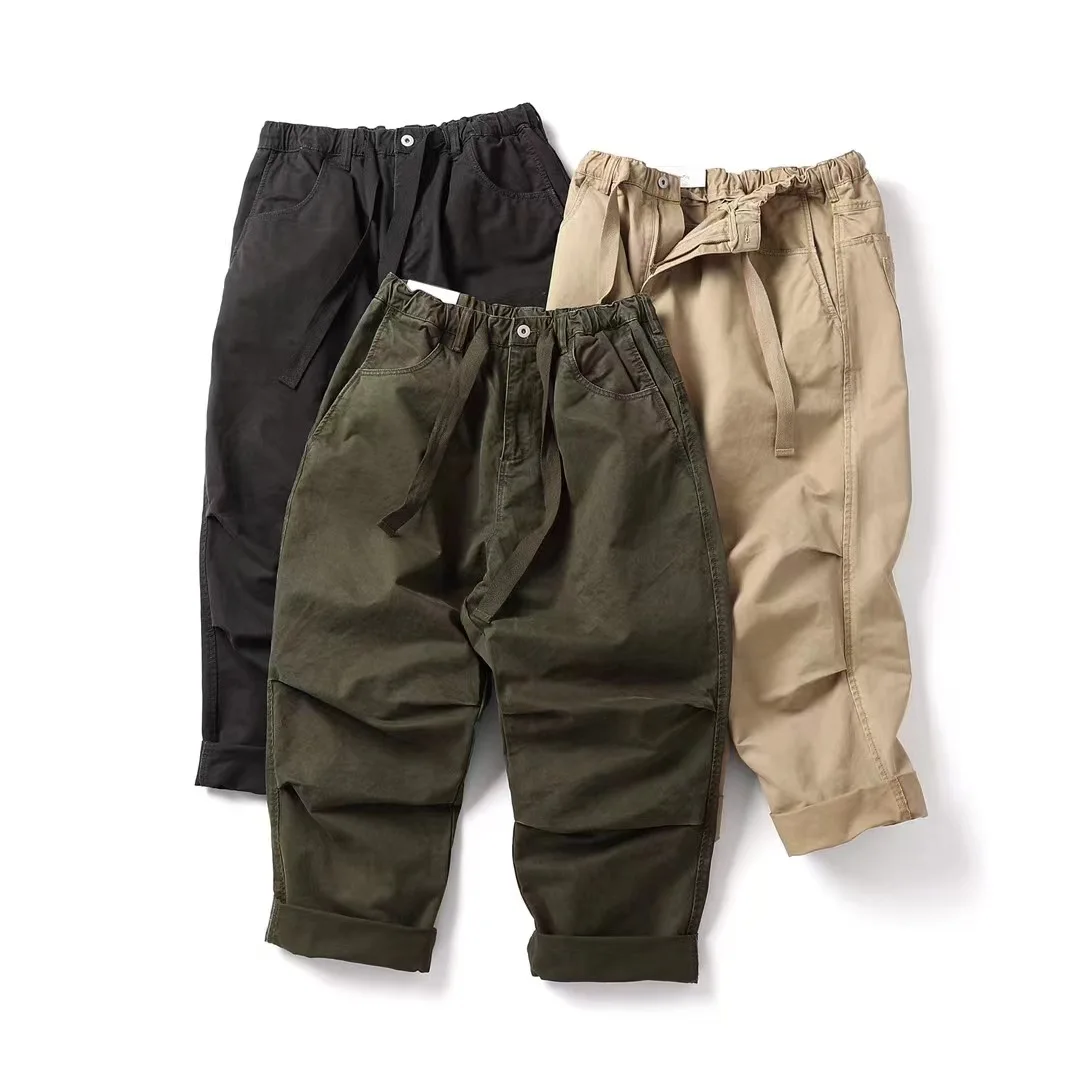 100% Cotton Mountain Style Trend Functional Basic Washed Pants for Men Heavyweight Tapered Cut Wide-Leg Pants Casual Trousers
100% Cotton Mountain Style Trend Functional Basic Washed Pants for Men Heavyweight Tapered Cut Wide-Leg Pants Casual Trousers