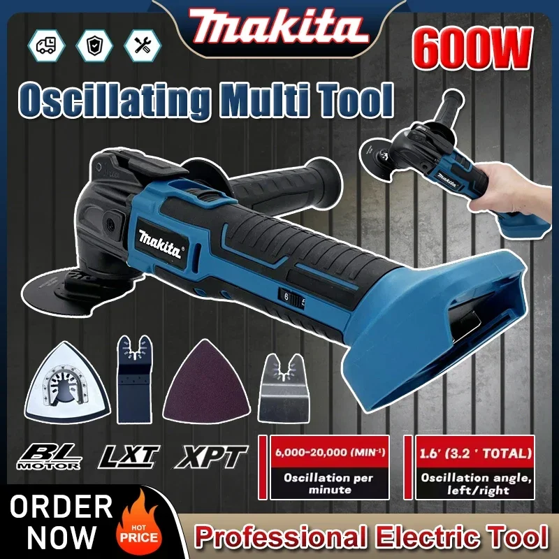 Makita 600W Oscillating Multi Function Tool 20000OPM Electric Saw Trimmer Cutting Woodworking Power Tool for 21V 18V Battery
Makita 600W Oscillating Multi Function Tool 20000OPM Electric Saw Trimmer Cutting Woodworking Power Tool for 21V 18V Battery