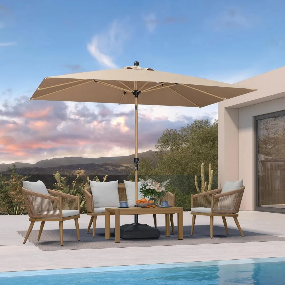 6.5' X 10' Patio Umbrella Outdoor Table Umbrella Aluminum Market Umbrella with Push Button Tilt & 8 Sturdy Ribs and, Customized
6.5' X 10' Patio Umbrella Outdoor Table Umbrella Aluminum Market Umbrella with Push Button Tilt & 8 Sturdy Ribs and, Customized