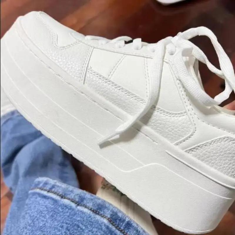 2025 Spring/summer New Women's Shoes White Thick Bottom Flat Platform Shoes Woman Casual Comfortable Lace-up Board Flats Shoe
2025 Spring/summer New Women's Shoes White Thick Bottom Flat Platform Shoes Woman Casual Comfortable Lace-up Board Flats Shoe