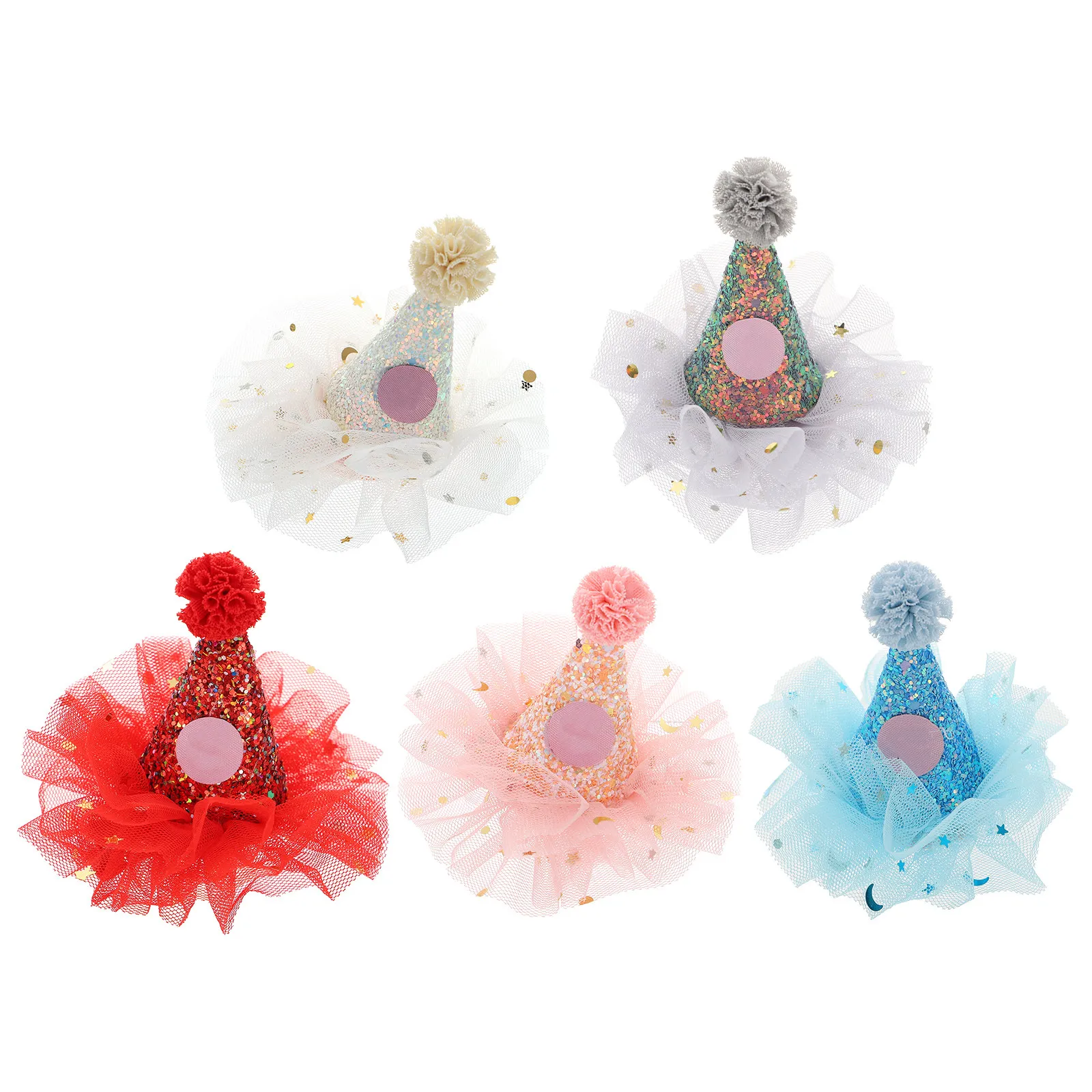 5 шт. шапочки-шляпки для дня рождения, креативный дизайн, легкие и удобные для детских праздников, уникальные головные уборы из сетчатой пряжи
5 шт. шапочки-шляпки для дня рождения, креативный дизайн, легкие и удобные для детских праздников, уникальные головные уборы из сетчатой пряжи