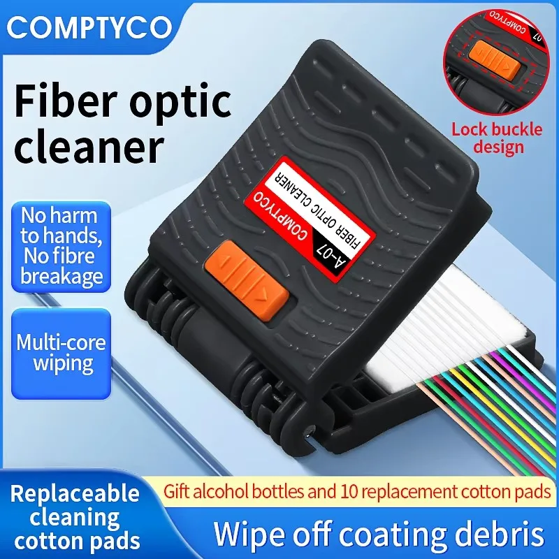 COMPTYCO A-07 Optical Fiber Core Wiping Cleaning Tool Fiber Optic Cleaner With Cleaner Cotton/Alcohol Storage Bottle (Empties)
COMPTYCO A-07 Optical Fiber Core Wiping Cleaning Tool Fiber Optic Cleaner With Cleaner Cotton/Alcohol Storage Bottle (Empties)