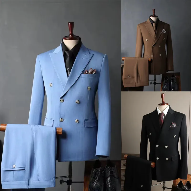 Classic Business Men's Suits Wedding Banquet Groomsman Slim Fit 2 Piece Suit Sets (Blazer+Pants) Formal Activities Male Costumes
Classic Business Men's Suits Wedding Banquet Groomsman Slim Fit 2 Piece Suit Sets (Blazer+Pants) Formal Activities Male Costumes