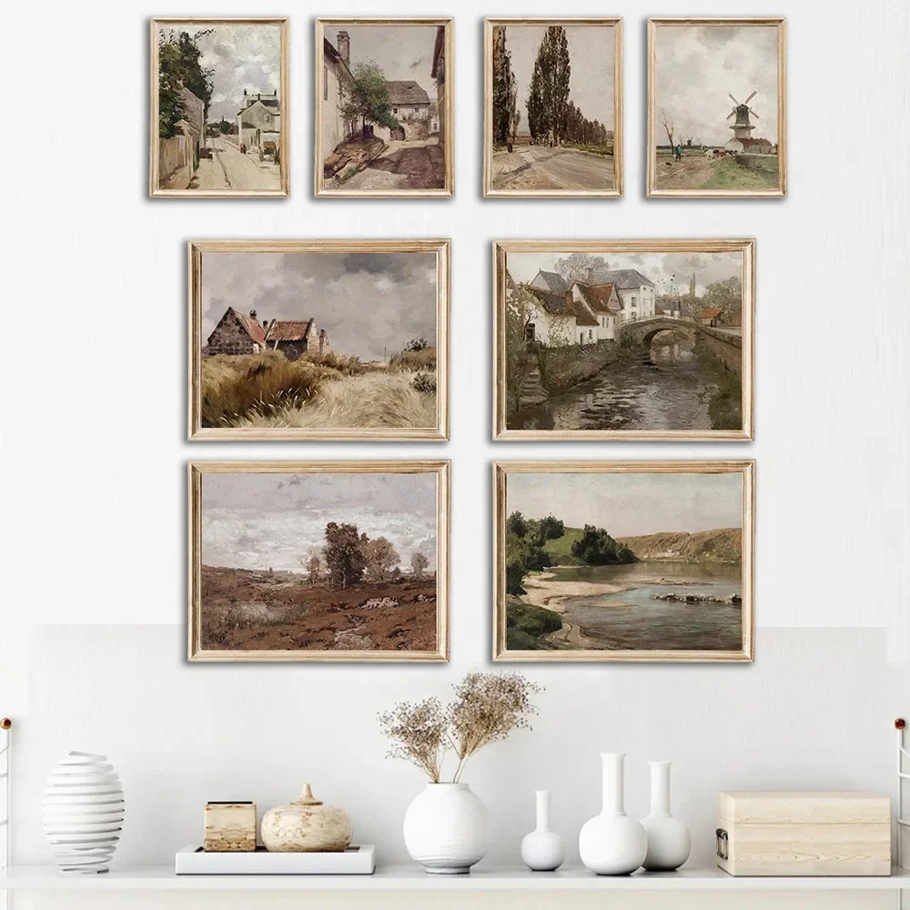 Nordic poster Vintage Oil Painting Rural Landscape Print Wilderness Sky and Windmill Scenery Picture for Home Decorations
Nordic poster Vintage Oil Painting Rural Landscape Print Wilderness Sky and Windmill Scenery Picture for Home Decorations