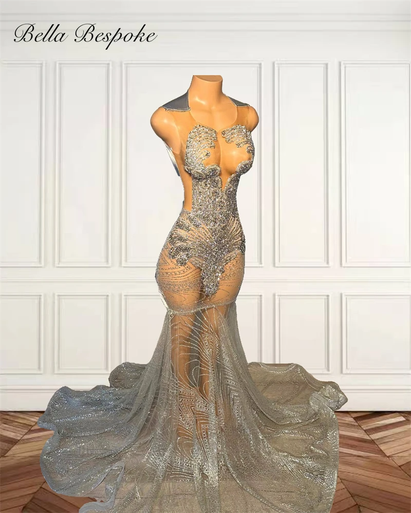 Silver O Neck Long Prom Dresses Bead Crystal Rhinestone Evening Dress Formal Gowns Ladies Dress For Special Occasions Customized
Silver O Neck Long Prom Dresses Bead Crystal Rhinestone Evening Dress Formal Gowns Ladies Dress For Special Occasions Customized