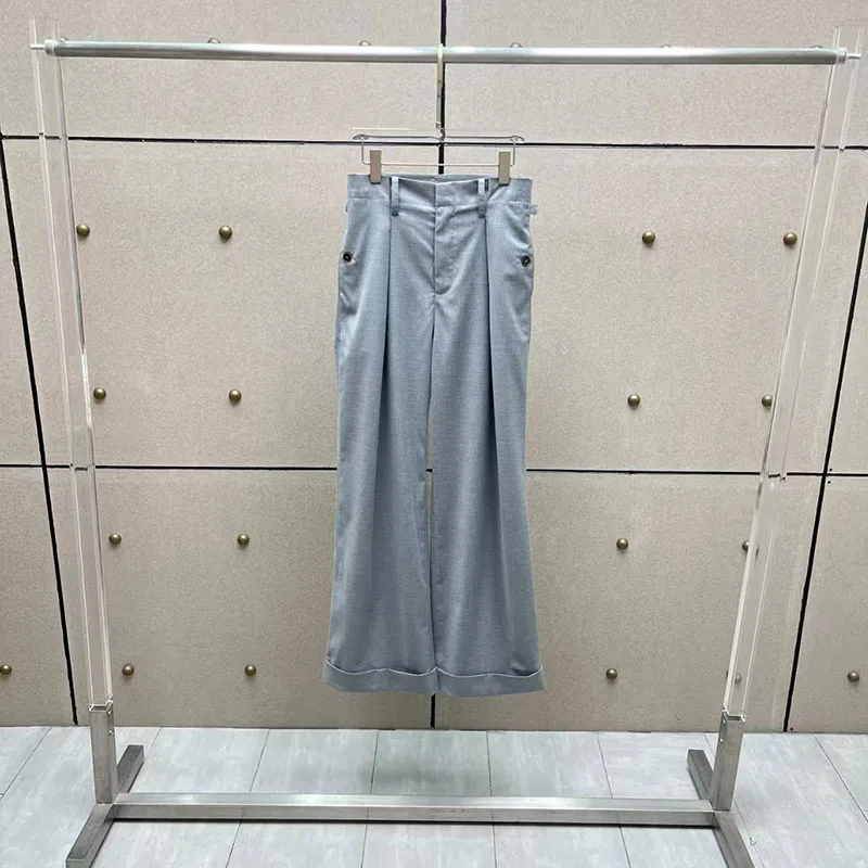New folding high-waisted wide-leg dress pants, loose and drape straight-leg pants, retro casual slimming floor-length trousers
New folding high-waisted wide-leg dress pants, loose and drape straight-leg pants, retro casual slimming floor-length trousers