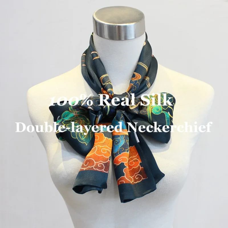 Premium Quality 100% Mulberry Silk Narrow Neckerchief Double Layer Scarf Luxury Designer Print Female Neck Hair Bandana Ribbon
Premium Quality 100% Mulberry Silk Narrow Neckerchief Double Layer Scarf Luxury Designer Print Female Neck Hair Bandana Ribbon