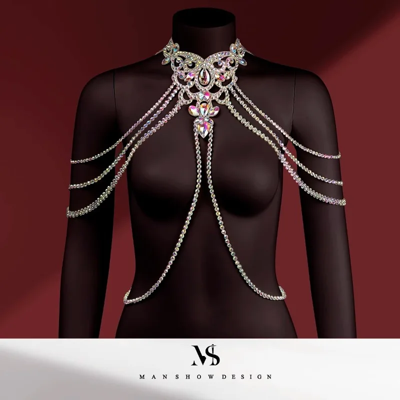 Customized Bellydance Body Chain Sexy Shoulder Chain Crystal Accessories Latin Competition Dress Modern Dance Versatile Necklace
Customized Bellydance Body Chain Sexy Shoulder Chain Crystal Accessories Latin Competition Dress Modern Dance Versatile Necklace