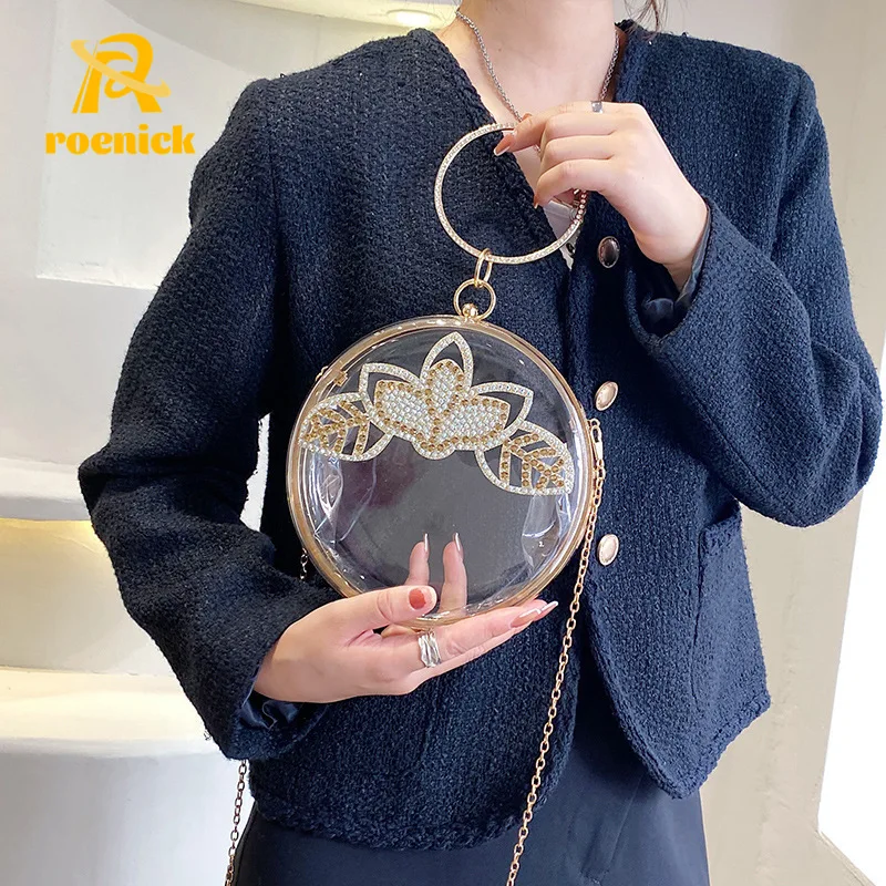 ROENICK Women Trendy Candy Color Transparent Evening Bags Acrylic Chain Beaded Messenger Purses Rhinestone Round Rings Handbags
ROENICK Women Trendy Candy Color Transparent Evening Bags Acrylic Chain Beaded Messenger Purses Rhinestone Round Rings Handbags