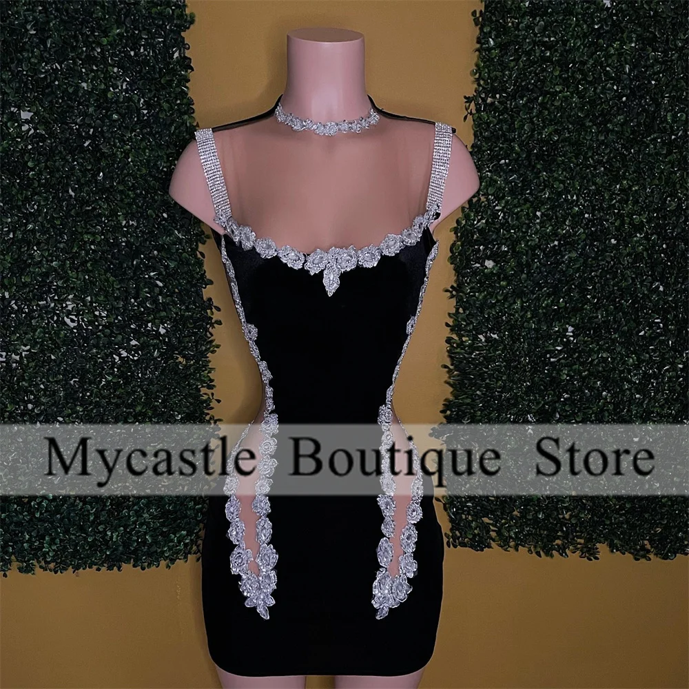 Black Velvet Crystals Short Prom Dress 2025 For Black Girls Beaded Mini Cocktail Dresses Homecoming Dress Customized
Black Velvet Crystals Short Prom Dress 2025 For Black Girls Beaded Mini Cocktail Dresses Homecoming Dress Customized
