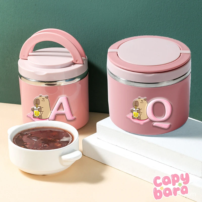 630ML Capybara Boy Girl Food Thermal Jar Insulated Soup Cup Thermos Containers Stainless Steel Lunch Box Anime Bento Lunch Boxs
630ML Capybara Boy Girl Food Thermal Jar Insulated Soup Cup Thermos Containers Stainless Steel Lunch Box Anime Bento Lunch Boxs