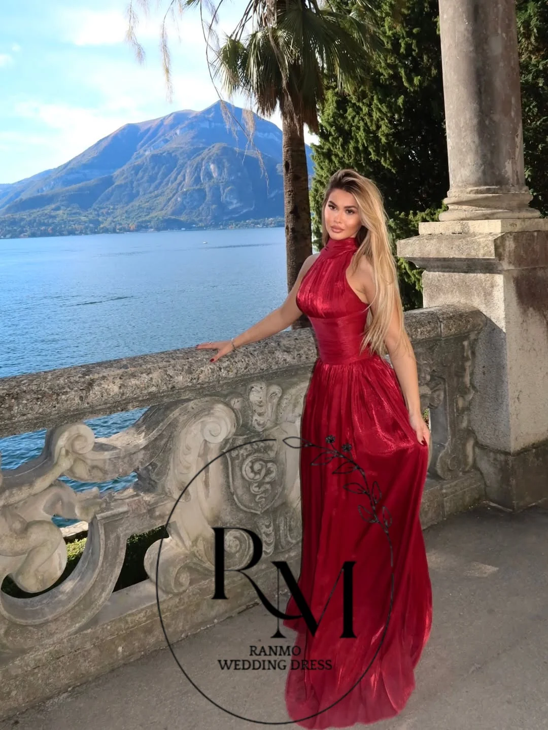 Ranmo Shiny Red Halter A Line Evening Gowns Maxi Backless Party Gown Floor Length Evening Dresses vestidos de gala Customized
Ranmo Shiny Red Halter A Line Evening Gowns Maxi Backless Party Gown Floor Length Evening Dresses vestidos de gala Customized