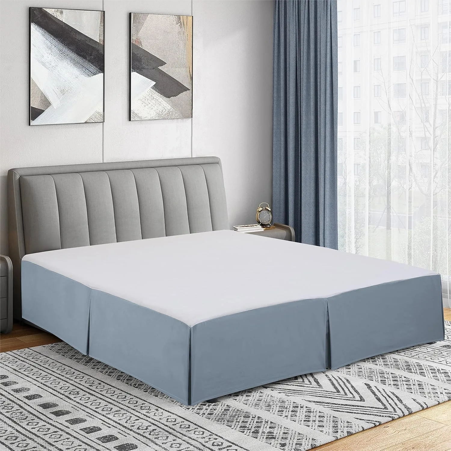 Ultra Soft Double Brushed Microfiber Pleated Bed Skirt, Queen Size 60x80 with 14-Inch Drop, Wrinkle and Fade Resistant
Ultra Soft Double Brushed Microfiber Pleated Bed Skirt, Queen Size 60x80 with 14-Inch Drop, Wrinkle and Fade Resistant