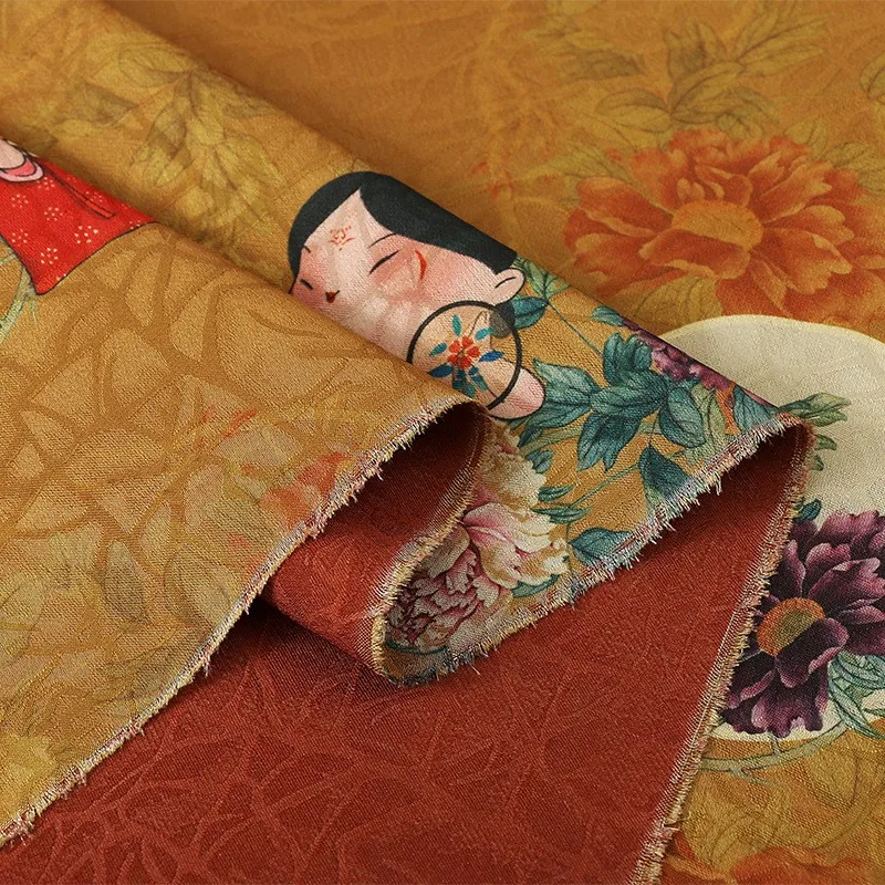 Heavy-duty jacquard printed fabric for Hanfu cheongsam and dress clothing ancient-style
Heavy-duty jacquard printed fabric for Hanfu cheongsam and dress clothing ancient-style
