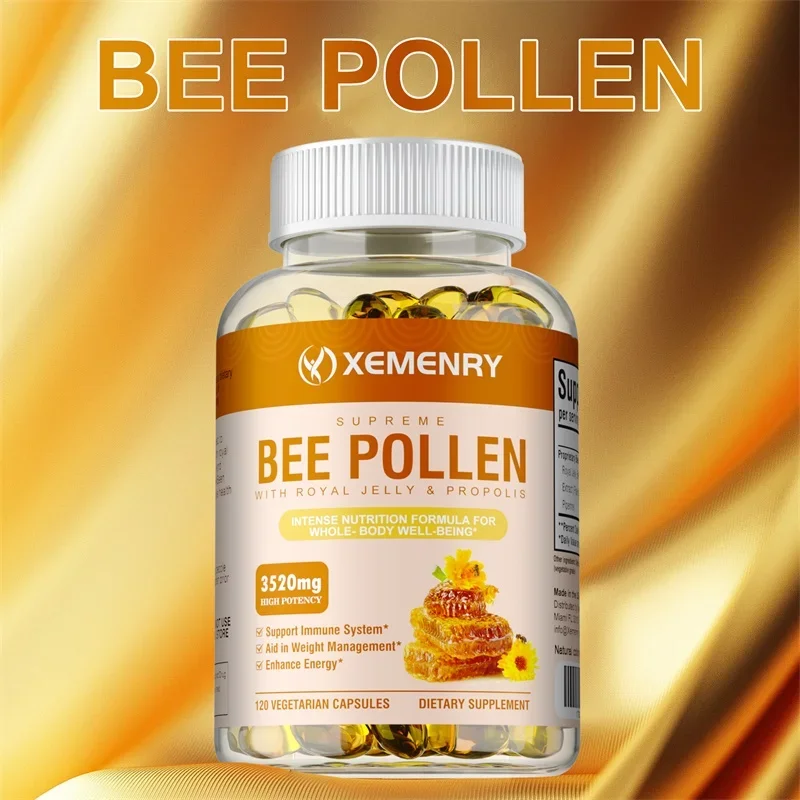 Bee Pollen Capsules - Natural Supplement, Immune Support, Boosts Energy Production, Enhances Nutrient Absorption, Antioxidant
Bee Pollen Capsules - Natural Supplement, Immune Support, Boosts Energy Production, Enhances Nutrient Absorption, Antioxidant