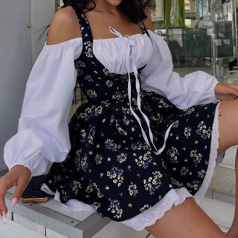 Spring Summer Puff Sleeves Fashion Party Dress Elegant Floral Print Patchwork A-line Dress Lady Sexy Off Shoulder Holiday Dress
Spring Summer Puff Sleeves Fashion Party Dress Elegant Floral Print Patchwork A-line Dress Lady Sexy Off Shoulder Holiday Dress